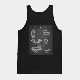 Judge Gavel Patent - Lawyer Art - Black Chalkboard Tank Top